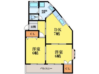 間取図 徳島線/徳島駅 徒歩15分 3階 築31年