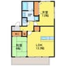 徳島線/徳島駅 バス:15分:停歩1分 3階 築22年 2LDKの間取り