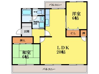 間取図 徳島線/徳島駅 徒歩25分 1階 築41年