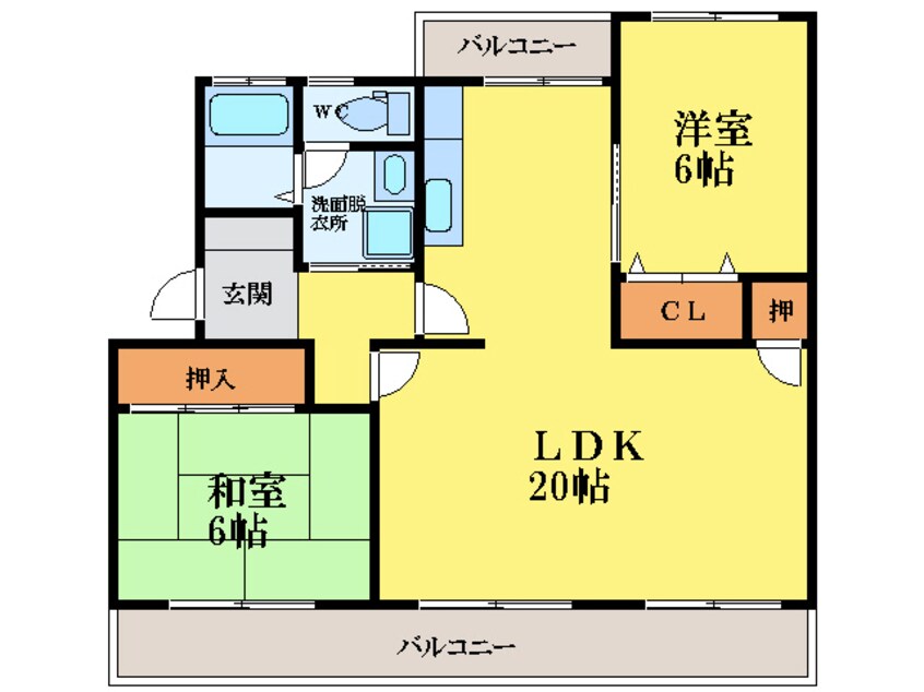 間取図 徳島線/徳島駅 徒歩25分 4階 築41年