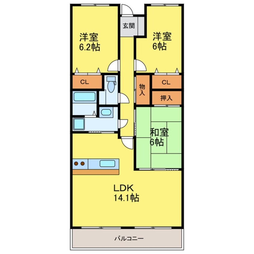 間取図 クレアコートロイヤル