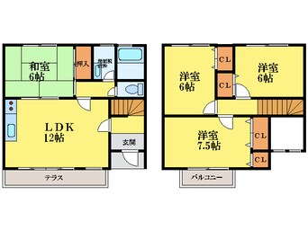 間取図 徳島線/徳島駅 徒歩20分 1-2階 築29年