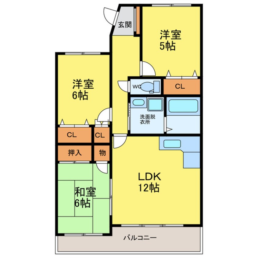 間取図 リバーサイド南末広七番館