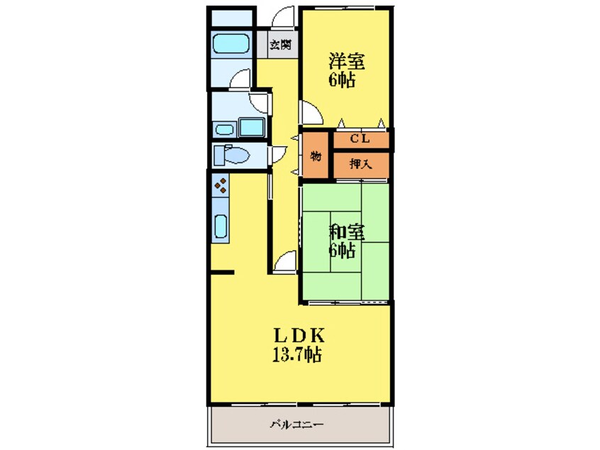 間取図 コムフォートブル松の内