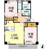 徳島線/佐古駅 徒歩1分 3階 築23年 2LDKの間取り