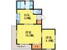 徳島市営バス/助任本町五丁目 徒歩5分 2階 築21年 2DKの間取り