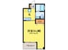 WORTH－VILLA 1Kの間取り