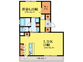 間取図 徳島バス（徳島市）/三軒屋東 徒歩8分 2階 築15年