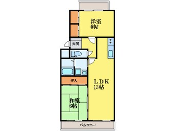 間取図 徳島線/佐古駅 徒歩8分 2階 築31年