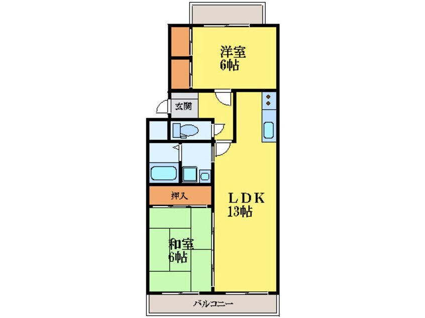 間取図 徳島線/佐古駅 徒歩8分 2階 築31年