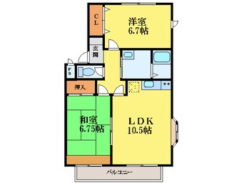 間取図 高徳線/佐古駅 徒歩7分 1階 築26年