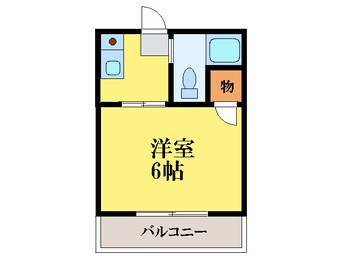 間取図 徳島市営バス/助任橋 徒歩3分 1階 築44年