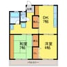 牟岐線/阿波富田駅 徒歩10分 3階 築41年 2DKの間取り