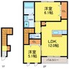 徳島市営バス/南昭和町五丁目 徒歩3分 2階 築12年 2LDKの間取り