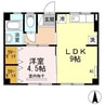 新浜マンション 1LDKの間取り