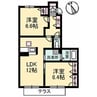 徳島市営バス/田宮二丁目 徒歩5分 1階 築12年 2LDKの間取り