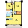 サーパス北前川 2LDKの間取り