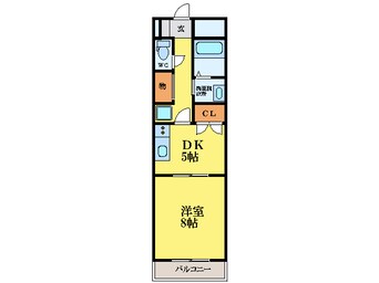 間取図 徳島市営バス/西矢三 徒歩2分 2階 築26年