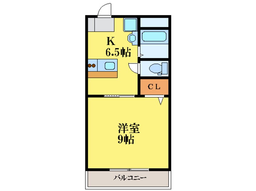 間取図 牟岐線/二軒屋駅 徒歩1分 2階 築25年