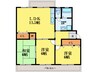 牟岐線/二軒屋駅 徒歩5分 3階 築42年 3LDKの間取り