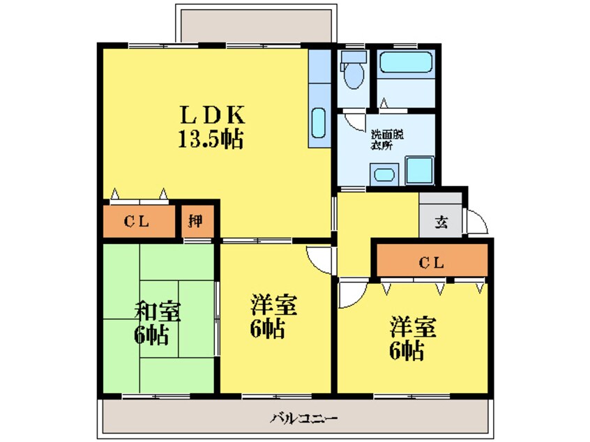 間取図 コーポ浜田