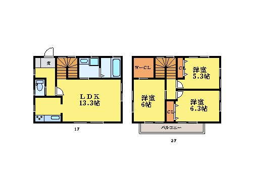 間取り図 ル・クレール南田宮