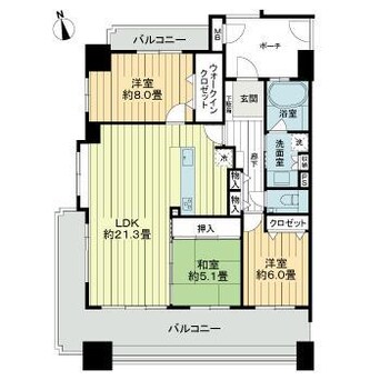 間取図 徳島線/徳島駅 徒歩13分 4階 築19年