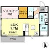 ｱｾﾞﾘｱﾌﾞﾛﾑ 1LDKの間取り