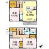 徳島線/徳島駅 徒歩30分 1-2階 築5年 3LDKの間取り