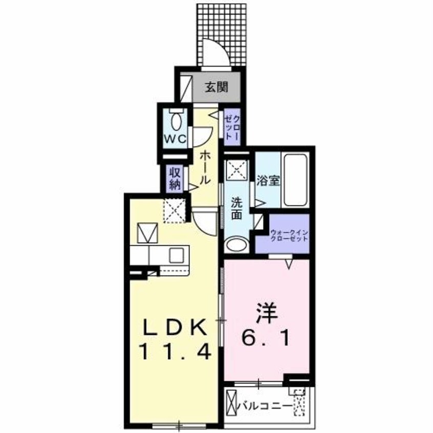 間取図 高徳線/徳島駅 徒歩18分 1階 築3年