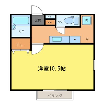 間取図 高徳線/佐古駅 徒歩14分 1階 築26年