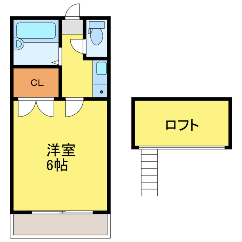 間取図 徳島線/徳島駅 徒歩28分 2階 築34年