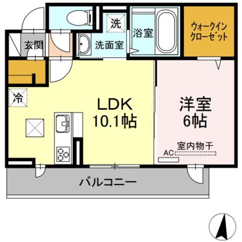 間取図 徳島線/蔵本駅 徒歩18分 1階 築4年