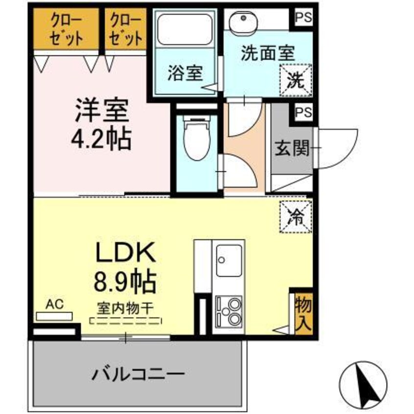 間取図 徳島線/徳島駅 徒歩50分 1階 築2年