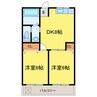 高徳線/佐古駅 徒歩19分 2階 築46年 2DKの間取り