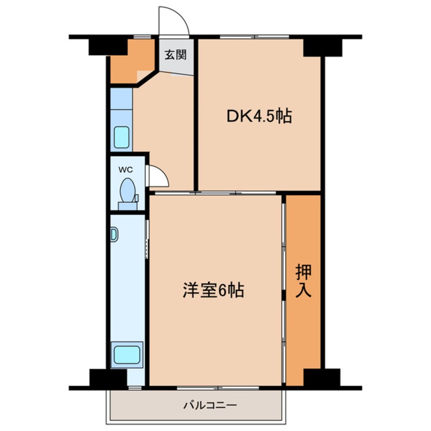 間取図 ビレッジハウス名東１号棟