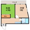 高徳線/吉成駅 徒歩51分 2階 築36年 2Kの間取り