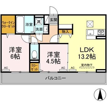 間取図 徳島線/鮎喰駅 徒歩8分 1階 1年未満