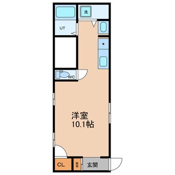 間取図 高徳線/徳島駅 徒歩10分 4階 築28年