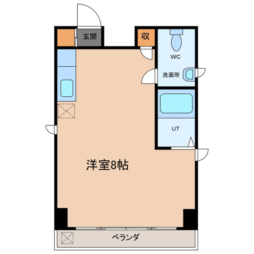 間取図 牟岐線/阿波富田駅 徒歩8分 3階 築27年