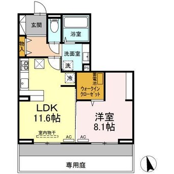 間取図 徳島線/鮎喰駅 徒歩13分 1階 築1年