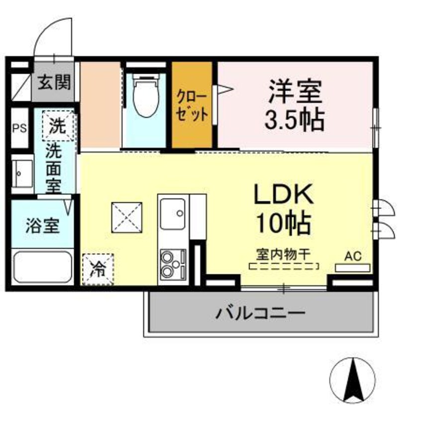 間取図 牟岐線/阿波富田駅 徒歩10分 2階 1年未満