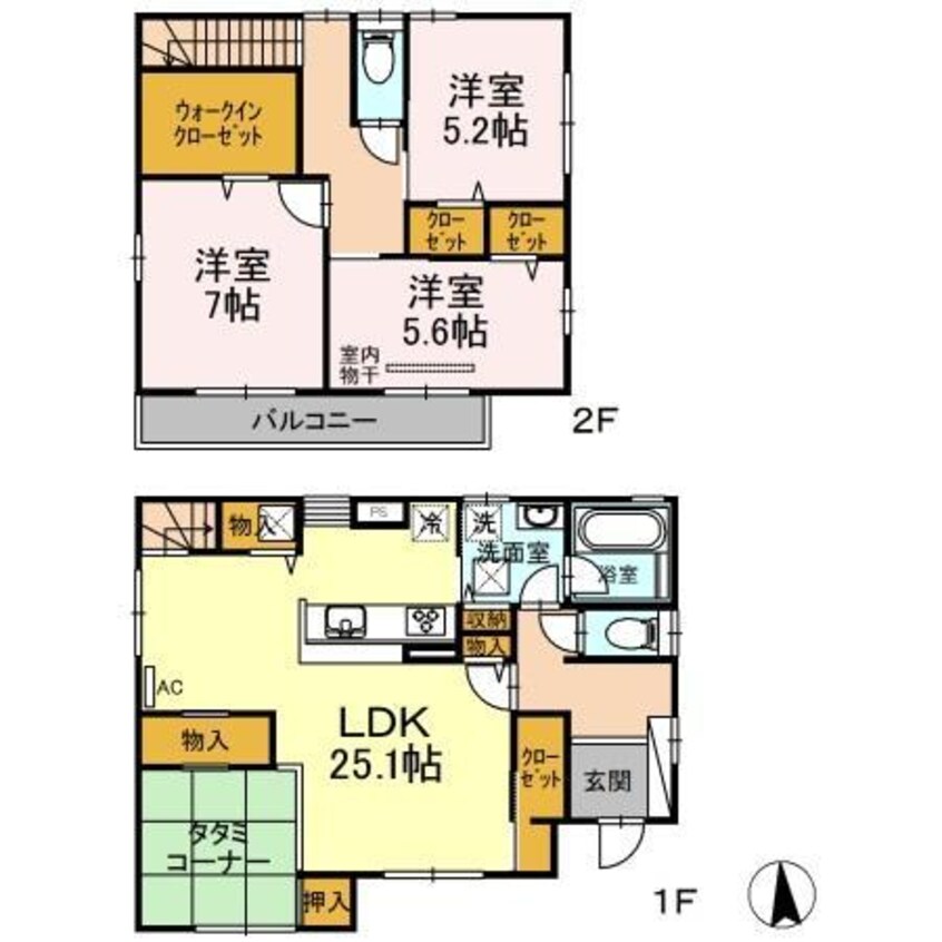 間取図 北常三島町3丁目戸建て