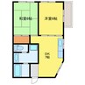 岡正マンション 2DKの間取り