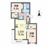 高徳線/徳島駅 徒歩13分 2階 1年未満 2LDKの間取り