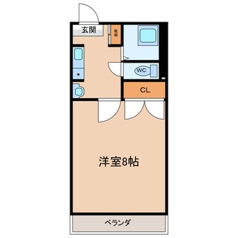 間取図 高徳線/徳島駅 徒歩21分 5階 築33年