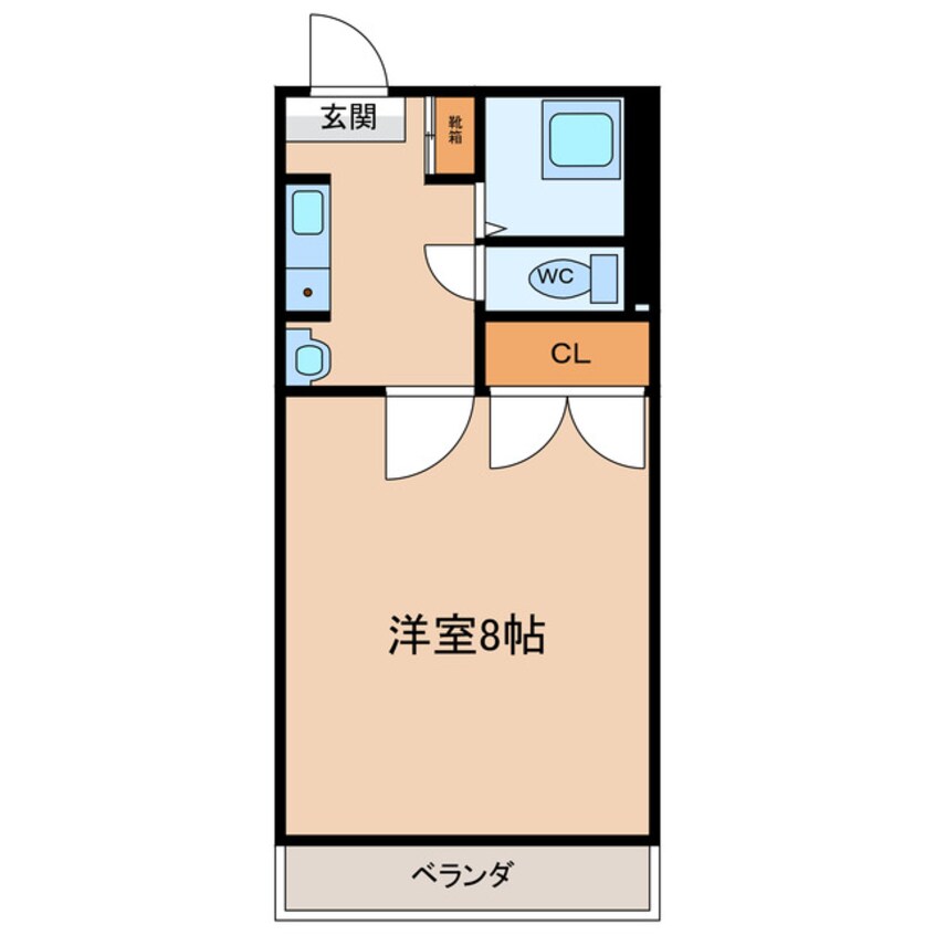 間取図 高徳線/徳島駅 徒歩21分 5階 築33年