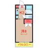 プリムローズヒル 1Kの間取り