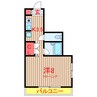 プリムローズヒル 1Kの間取り