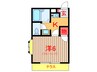 パピヨンジュネス 1Kの間取り